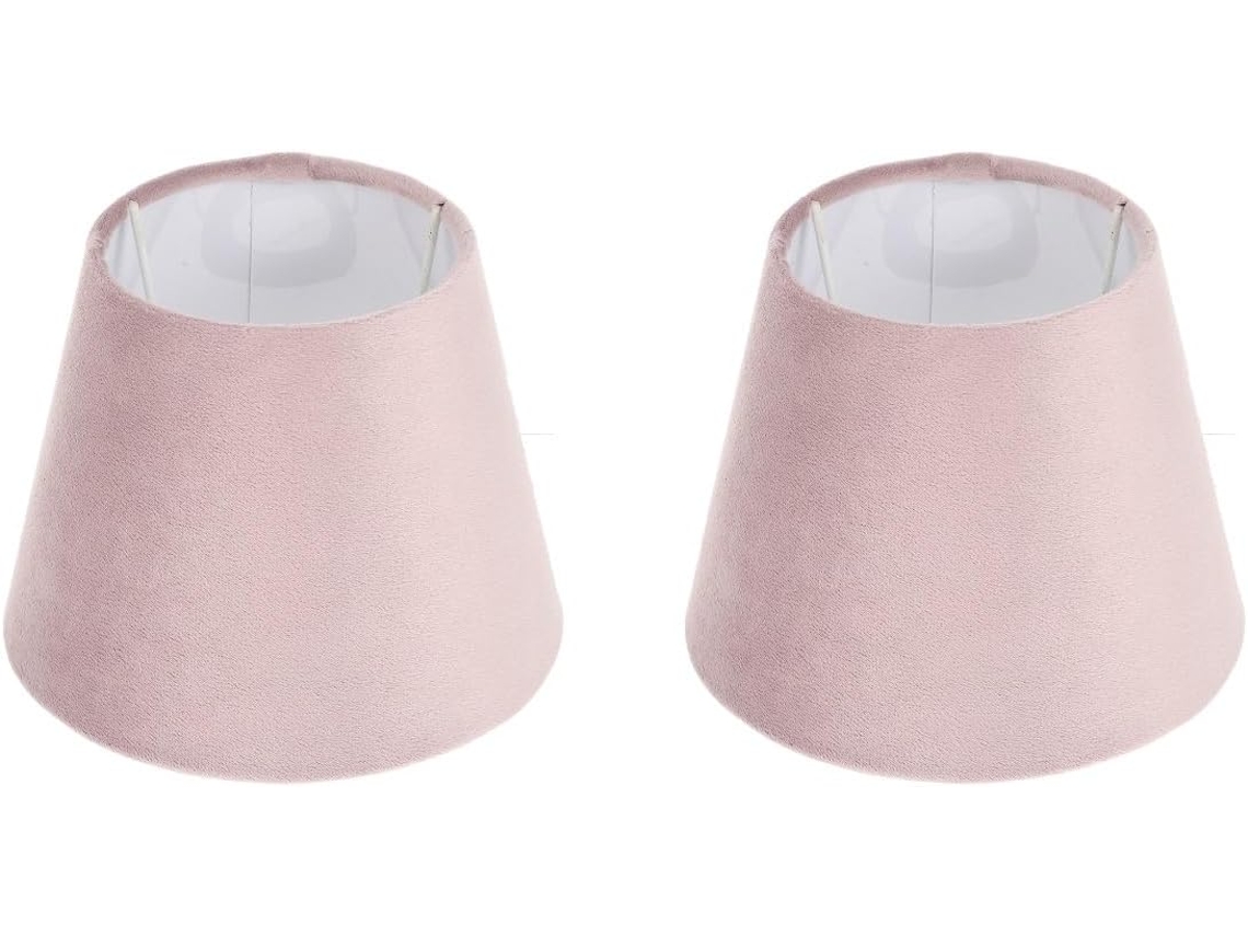 Conjunto De 2 Cúpulas Brancas Com Forro, Compatíveis Com Cúpulas Cilíndricas Para Luminárias De Mesa E De Parede.