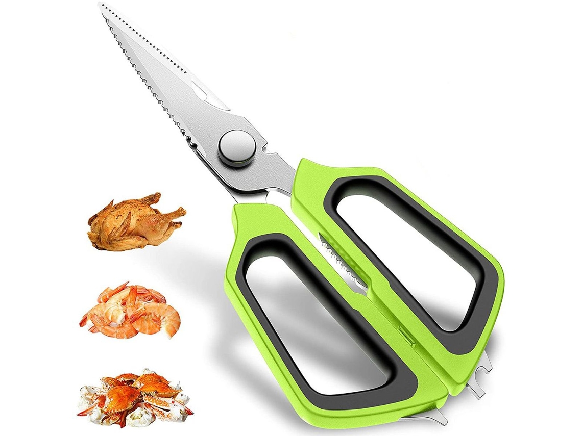 Lurelia Tesoura Cozinha 1 Unidade Aço Inoxidável Capa Protetora 229 Mm Preto Multiuso