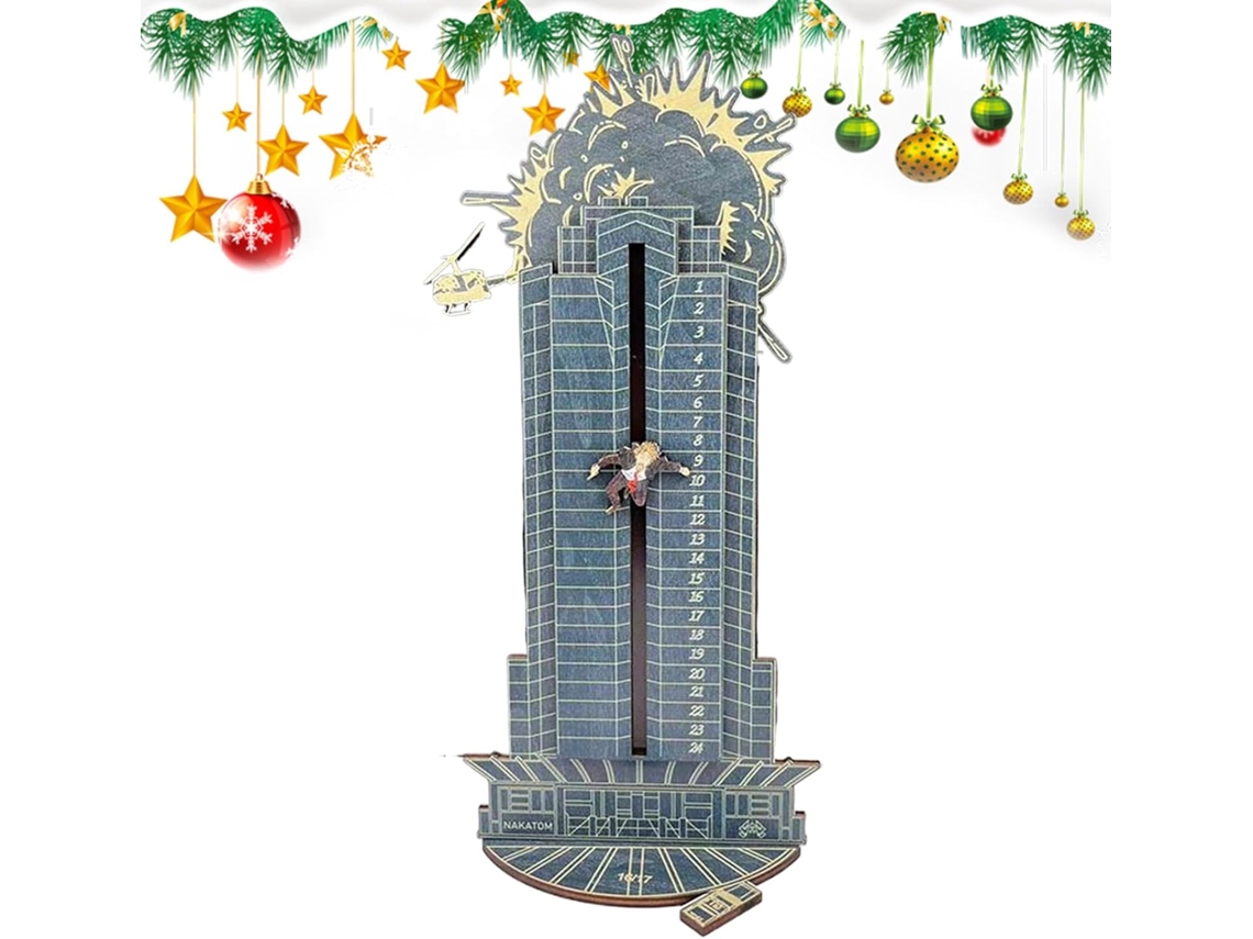 Calendário Do Advento De Madeira Decorativo| Decoração De Natal Em Para 24 Dias| Acessório Elegante Todas As