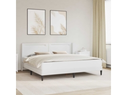 Vidaxl Estrutura De Cama Com Colchão Branco 180 X 200 Cm