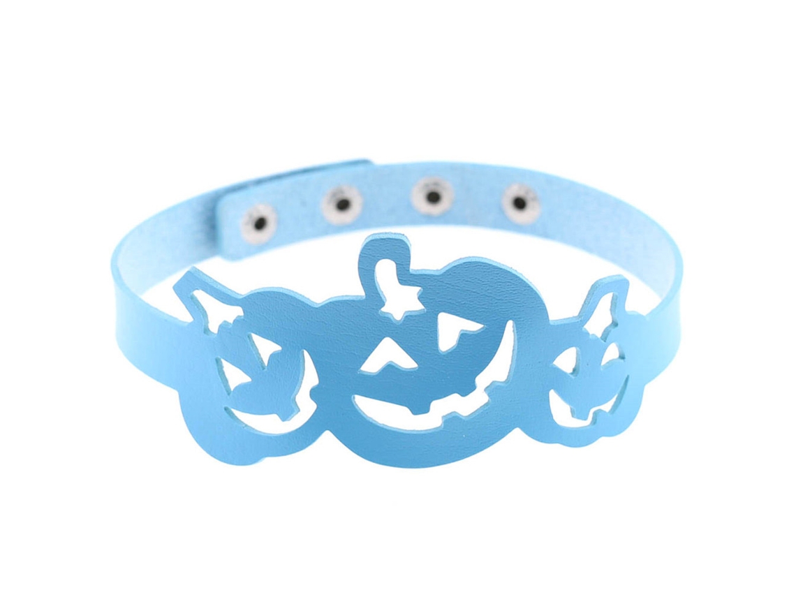 Colar De Couro Pu Abóbora Hollow Estilo Euroamericano Halloween