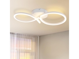 ZMH Luminária de teto LED branca moderna de 24 W com 8 formatos para sala de estar e corredor