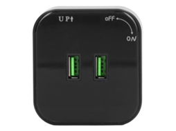 Adaptador De Trilho Com 2 Usb E Tomada Sem Fio