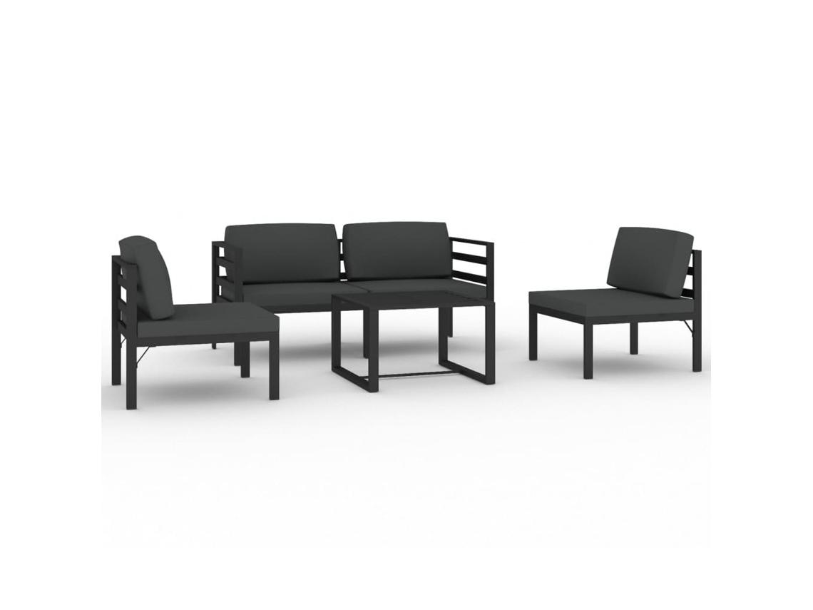 Garden Lounge Set, Garden Lounge Sets Vidaxl Antracite Alumínio (n/a)