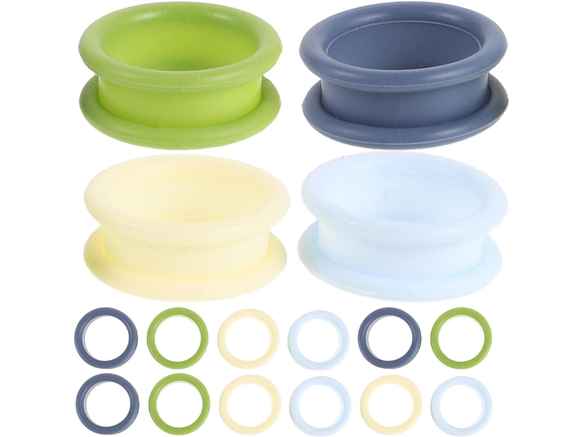16 Aneis de Silicone para Tsoura: Flexíveis para Parapar os pelos.