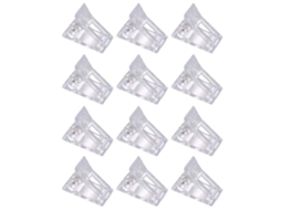 12 Pinças Para Unhas De Cristal Transparente*