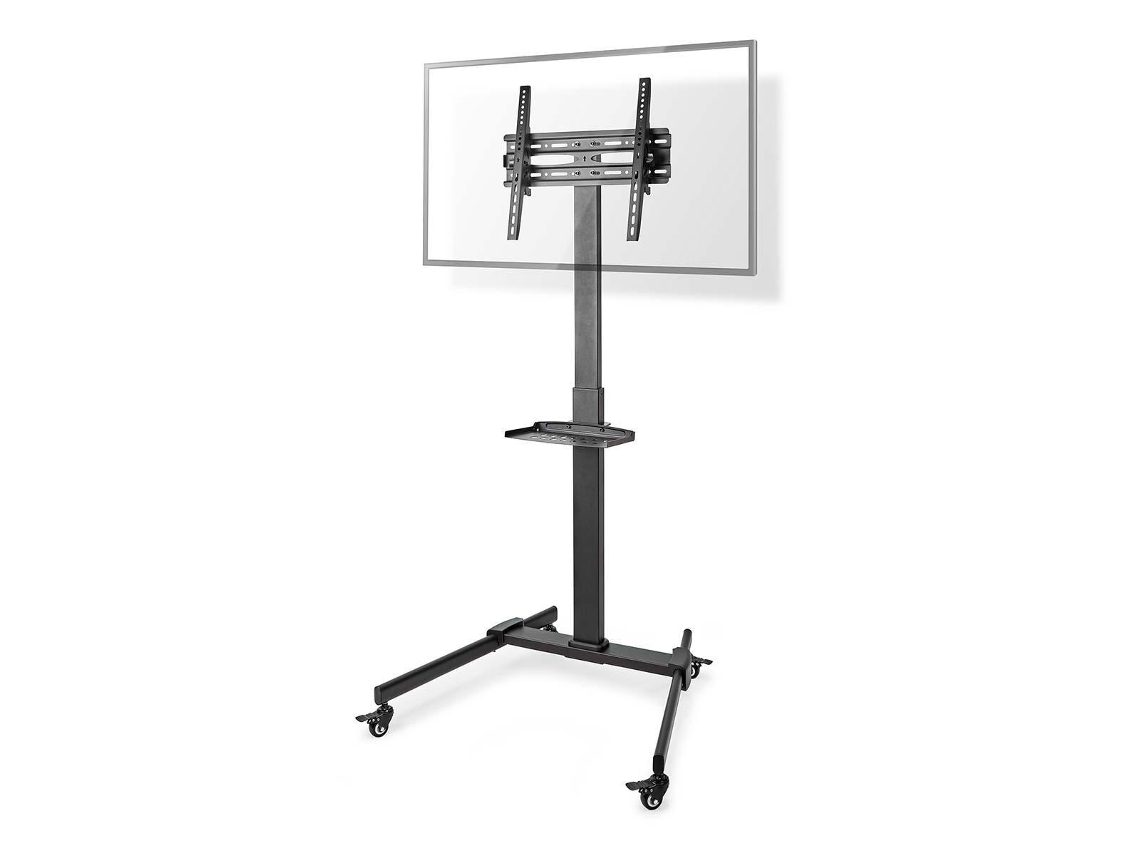 Suporte de chão AQUAFORGE para TV de 32 a 55 polegadas, até 35 kg, design de coluna, altura ajustável, trava de encaixe, aço