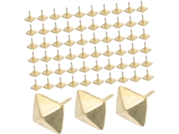 Conjunto De 100 Tachinhas Quadradas Alongadas Para Estofamento Sofás