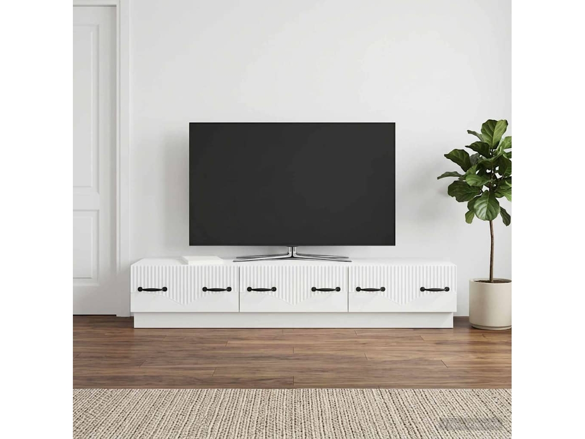 Vidaxl Gabinete Para Tv Branco 147 X 34,5 X 27 Cm Derivados De Madeira