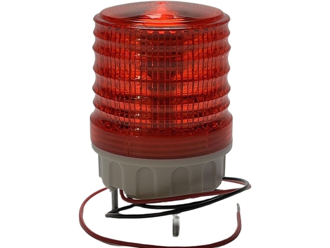 Tb5051 R 12v 24v 110v 220v Luz De Sinalização Vermelha Pequena Com Três Modos Operação Estroboscópica, Intermitente E