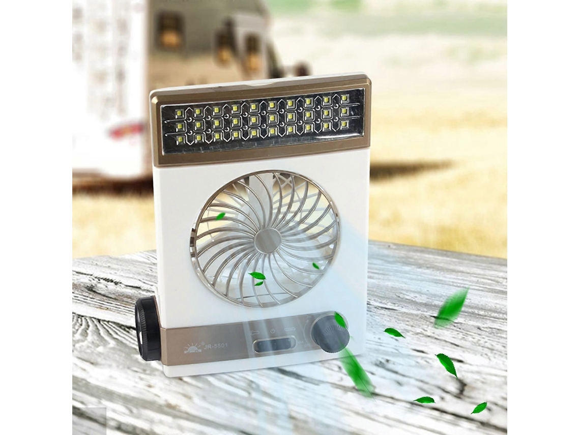 Ventilador Portátil Recarregável Bocqde Com Lâmpada Led, Ventilador Pessoal Com Carregamento Solar Para Uso Em Dormitórios - Liquidação!