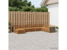 Vidaxl Conjunto De Sofás Para Exterior 8 Pcs Natural