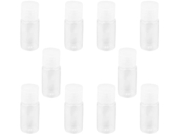 Pacote Com 24 Frascos De Loção Recarregáveis De 10ml Em Plástico.