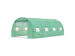Estufa Túnel 6x3x2m 8 Janelas Porta Enrolar Uv Verde VELTRIX