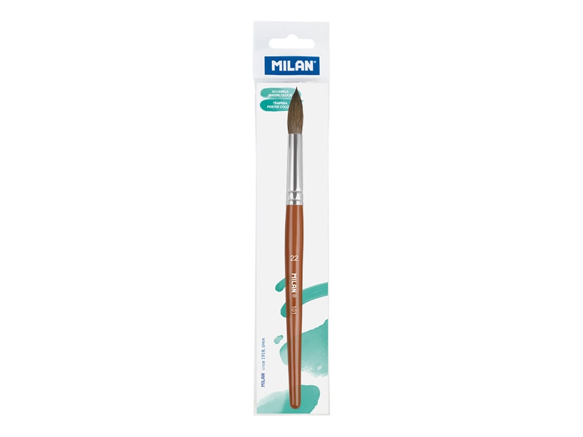 Pincel Escolar Redondo Polybagr S Serie 101 Não. 22 Castanhomilan