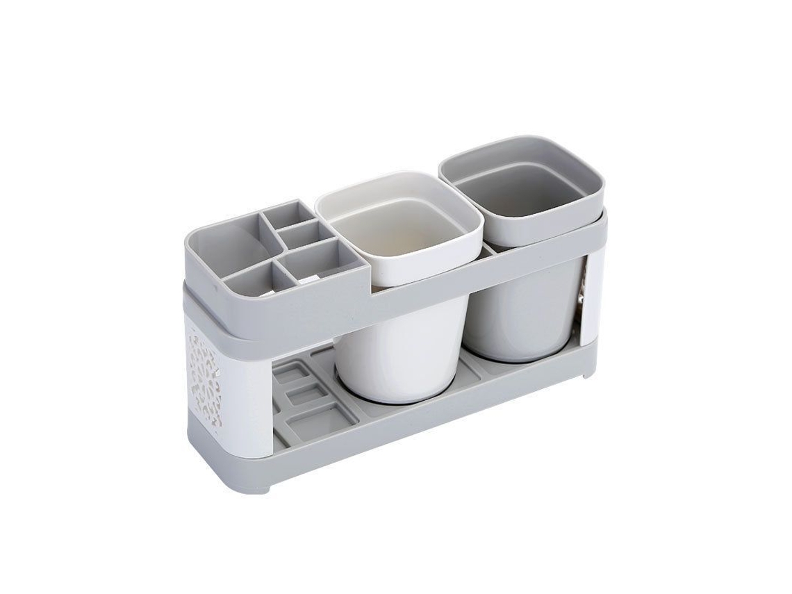 2026 porta Cepillos de Dientes Eléctricos Organizador Baño Con 2 Vasos Almacenamiento Pasta Dental