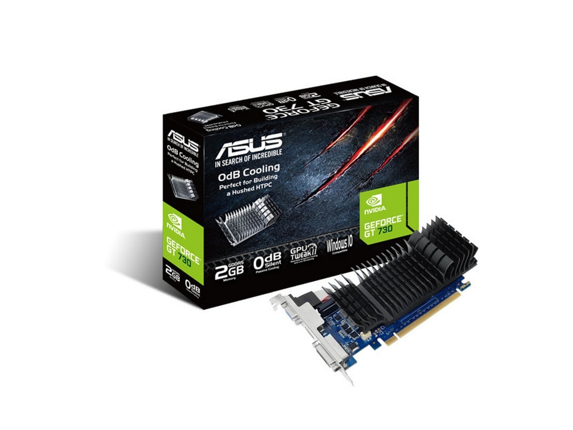 Placa Gráfica ASUS GeForce GT 730 (NVIDIA - 2 GB DDR5)