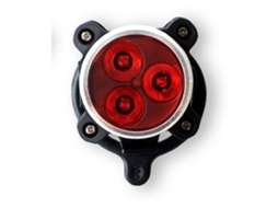 Luz Traseira Rechargable Usb 3 Led Prateadoeleven