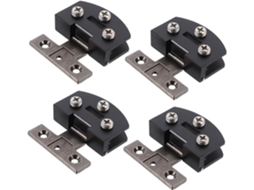 Conjunto De 4 Dobradiças Fixação Para Portas Box Vidro, Sem