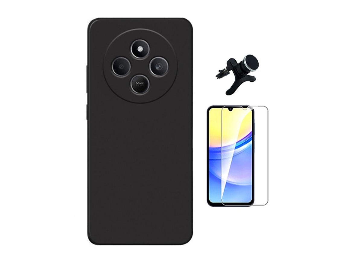 Capa Clearglass para Xiaomi Xiaomi Poco C75 PHONECARE Resistente Preto