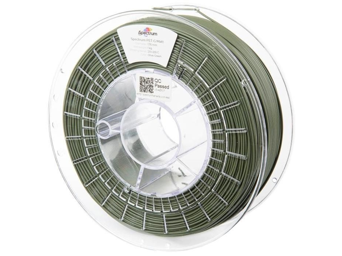 Filamento Spectrum Pet G Matte 1,75 mm Verde Oliva 1 kg