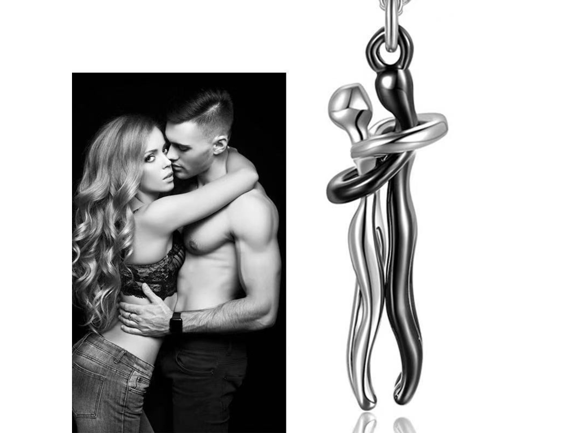 Colar De Abraço (ouro, Dois Tons Para Casal) Eoocoo