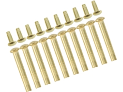 Rebites De Metal Banhados A Ouro Para Leques Dobráveis, Kit Com 10 Unidades | Aço Inoxidável
