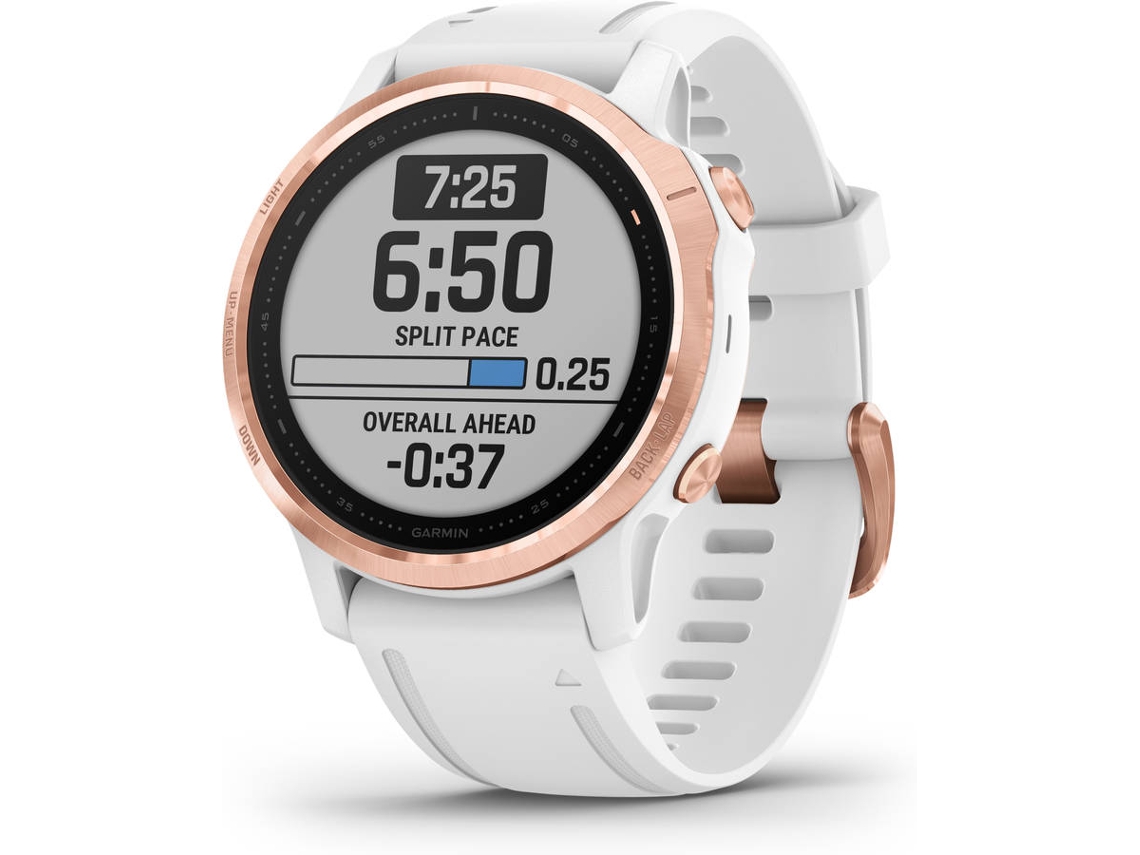 Relógio Desportivo GARMIN Fénix 6S Pro (Bluetooth - Até 9 dias de autonomia - Rosa Dourado e Branco)
