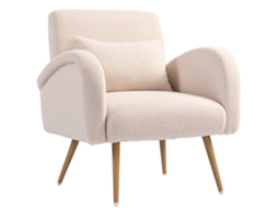 Poltrona Teddy Bege (almofada Lombar Removível, 77x77x83 Cm)
