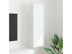 Vidaxl Armário De Tv De Parede 30 X 31 X 100 Cm Branco Brilhante