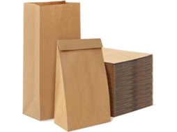 Pacote Com 50 Sacolas De Papel Kraft Marrom, Pequenas, 9 X 5,5 17 Cm, Para Presentes, Ideal Fazer Presentes E Decorar O Calendário Aquaforge