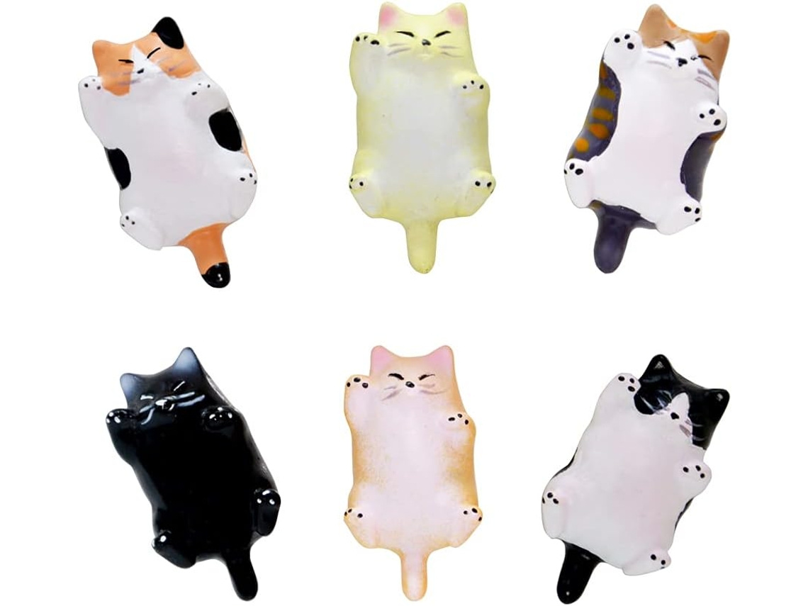 Ímãs De Geladeira Para Gatos, Decoração Engraçada Para Cozinha, Enfeites De Geladeira, Pacote Com 6 Aquaforge
