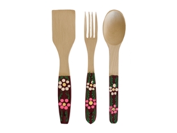 Peças Utensílios De Madeira Desenhados À Mão Souvenirs Colher Garfo Palette - Design Tradicional Pode Ser Usado Em Contato Com Alimentos