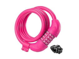 Cadeado de bicicleta com senha, combinação reconfigurável de 4 dígitos, trava universal para proteção de cercas externas, Slowmoose rosa