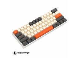 Teclado Mecânico Tri-modo Usb Rgb Hot-swap Switch Azul Branco