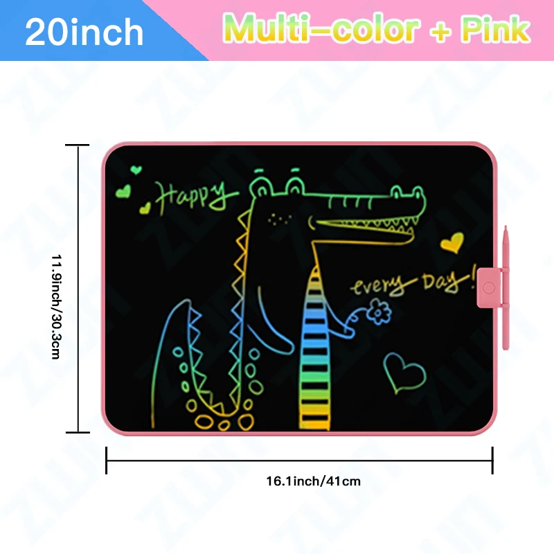 Tablet De Desenho Lcd (20 Polegadas), Ferramentas De Arte, Brinquedo Educativo Para Desenho E Aprendizagem