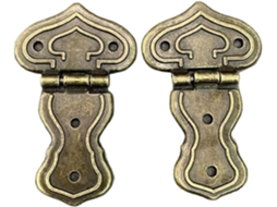 Dobradiças Decorativas Antigas, Dobradiças De Encaixe, 2 Peças Em Bronze Para Gavetas De Armários, Caixas De Joias E
