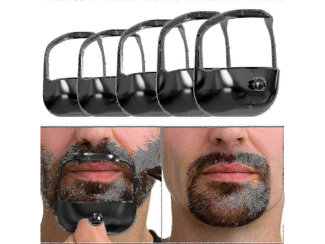 Kit De 5 Guias De Modelagem De Barba E Bigode Para Homens