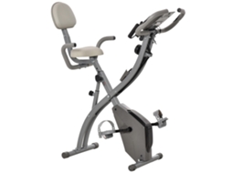 Bicicleta ergonômica dobrável, resistência magnética, sensor de pulso, LCD, aço, cinza/prata S/MARCA