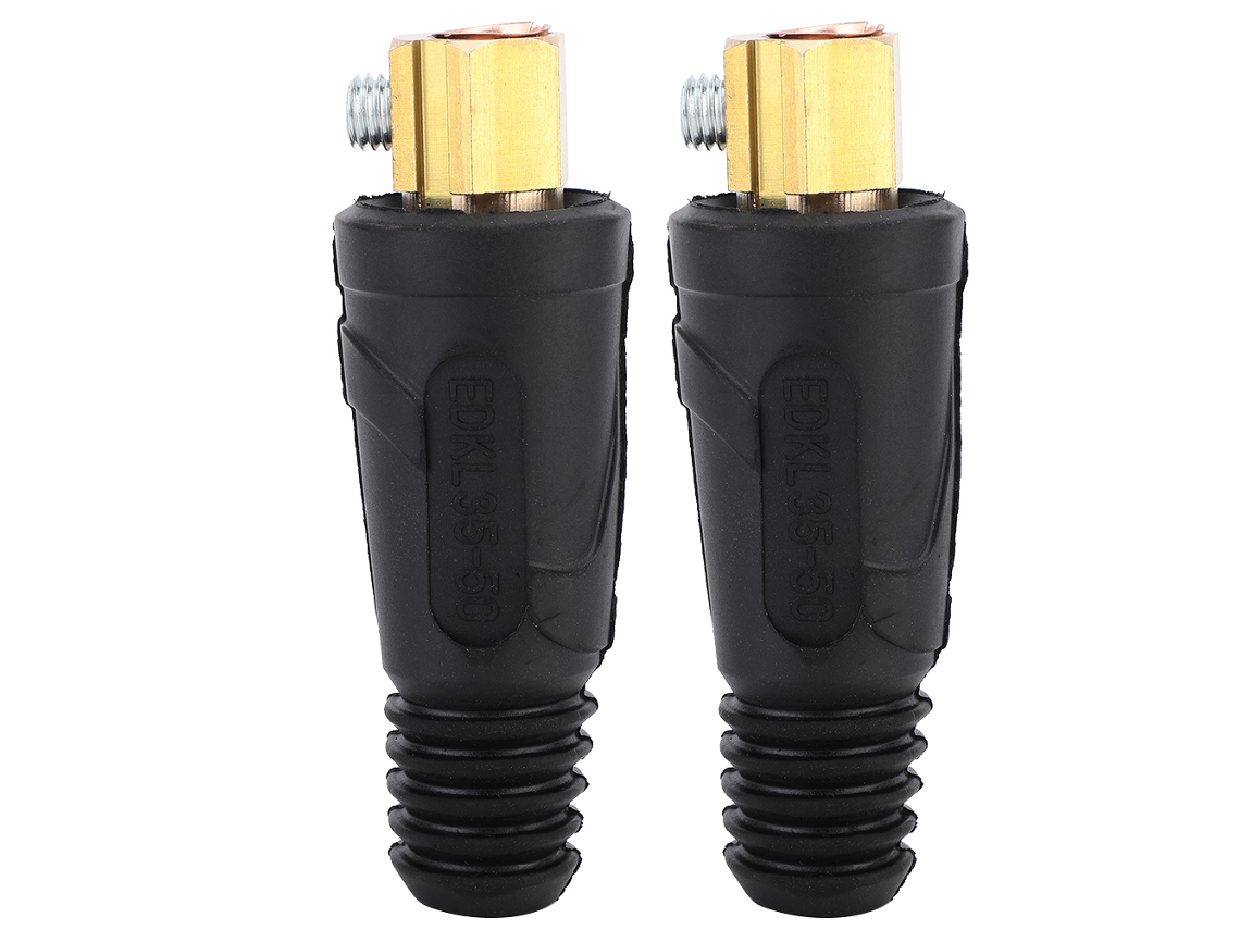 2 Peças Conector Rápido De Cabo De Soldagem Estilo Europeu De Cobre 200-400a Edkl Conector De Fio De Soldagem(35-50
