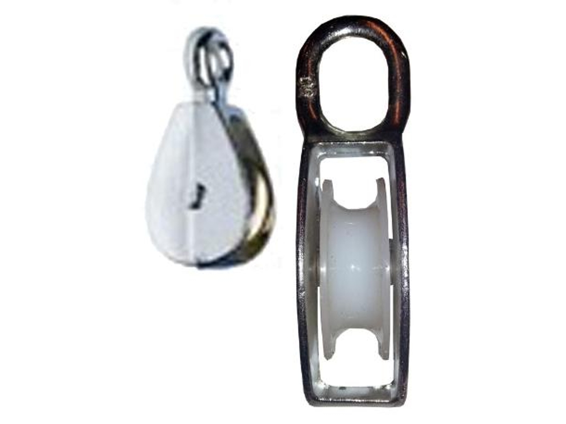 Avl polea simple ojo rigido rueda nylon 30 mm