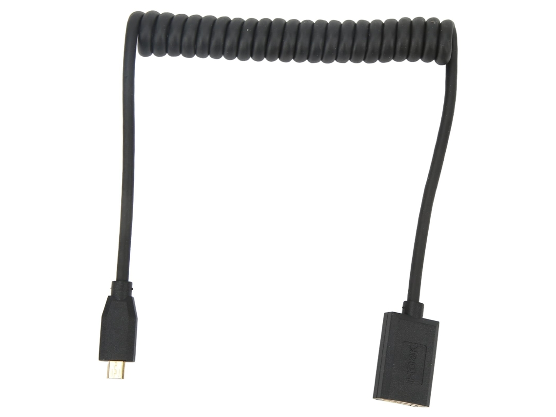 2026 cabo Micro Hd Multimídia Enrolado: Micro Hd para Hd, Conector Fêmea, Mola Espiral