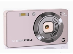 Câmera Digital, Câmeras 4k Para Fotografia, Câmera Digital Compacta Com Foco Automático De 56 Mp E Zoom De 20x (rosa)