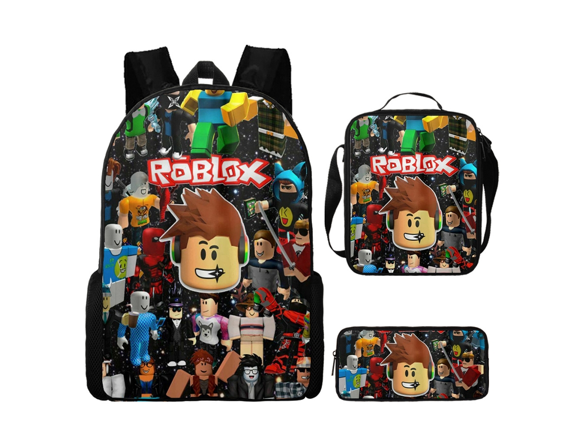 Conjunto Mochila Escolar 3 Peças, Estilo Gamer, Aulas