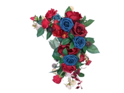 Sinal de boas-vindas com prato de água para decoração de casamento burgúndia azul safira LAXISCREED