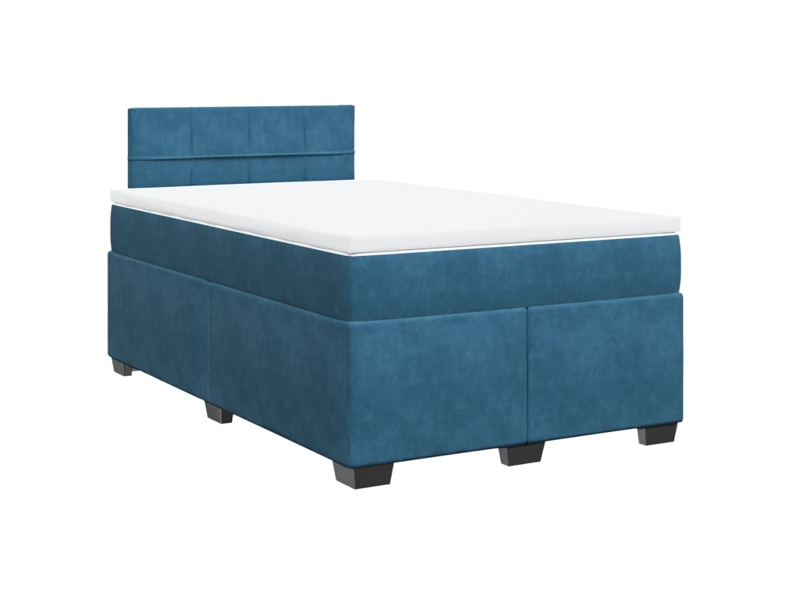Box Spring Bed, Box Spring Beds Vidaxl Azul Veludo (120 X 190 Cm)