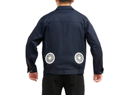 2026 chaqueta Ventiladora para Exterior Verano Traje Aire Acondicionado para Trabajo de Construcción Sdb Azul XL