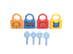 Jogo Educativo De Letras E Números Para Crianças Bloqueio E Desbloqueio Brinquedo Alfabeto Abcd 4x