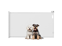 Portão extensível para cães pequenos, 144cm, com fecho, branco S/MARCA