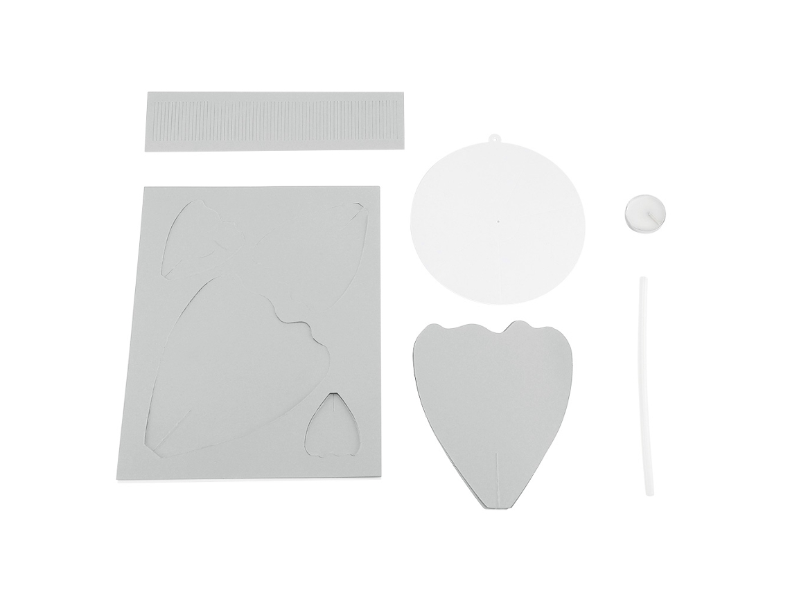 Flor de papel crepe para decoração de casamento e festas, cinza, 30cm | S/MARCA